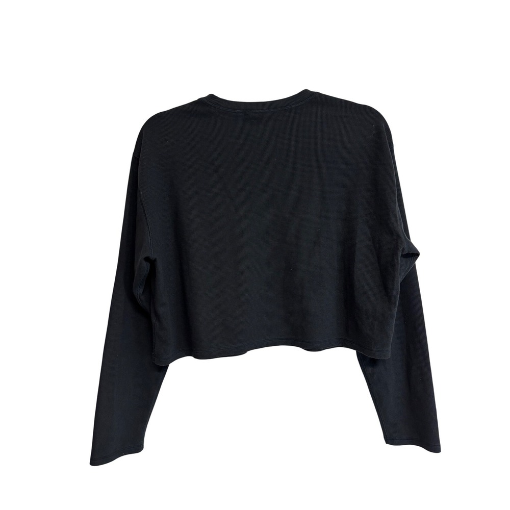 Sunday Best, Black, Long Sleeve Crop Top,‎ Women's Size M - Picture 2 of 4